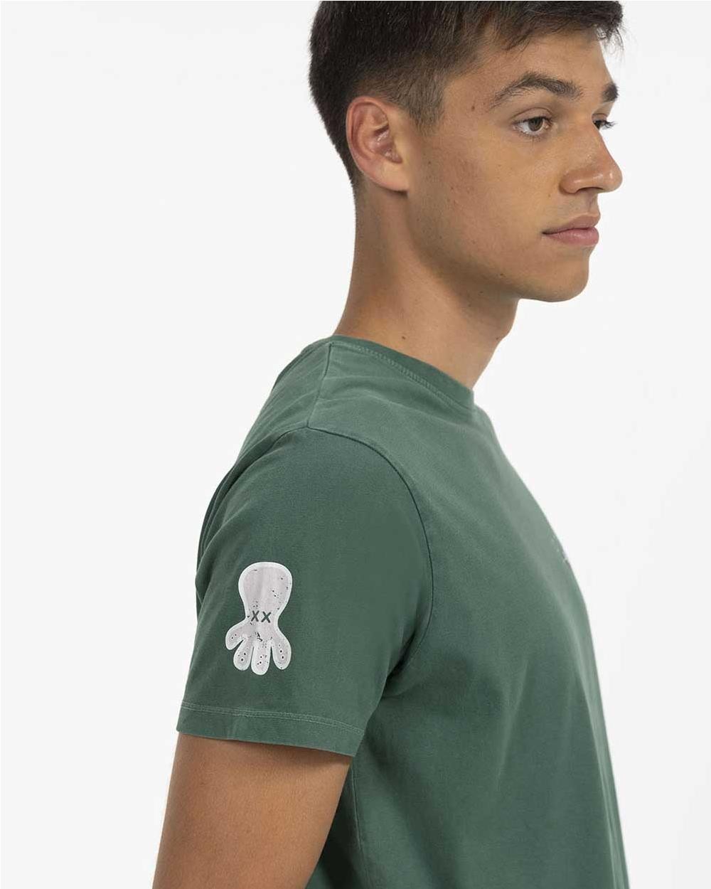 Camiseta Triple logo hombre VERDE