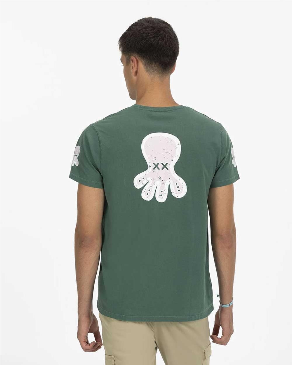 Camiseta Triple logo hombre VERDE
