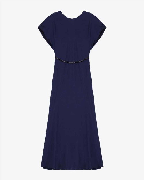 Vestido cuello redondo y...