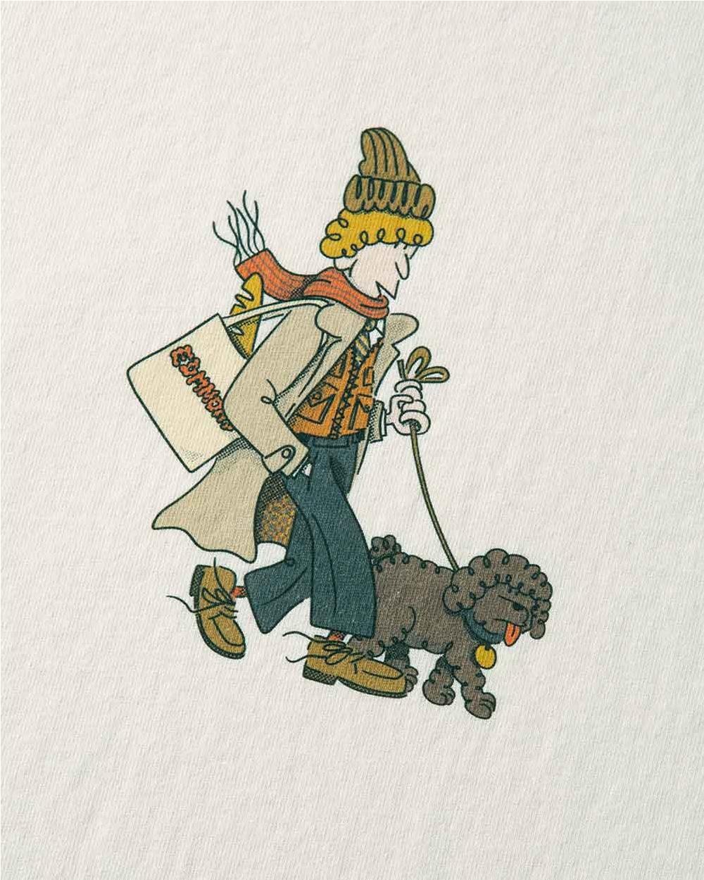 Camiseta Everydays Walking dog WHITE